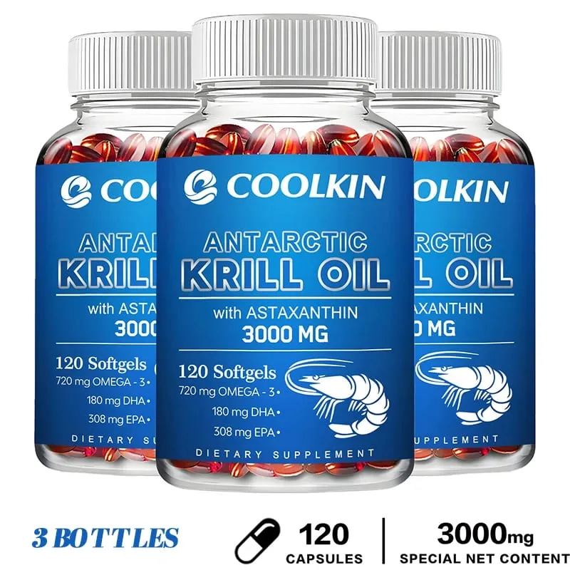 Antarctic Krill Oil 3000mg - Ωμέγα-3 EPA DHA Φυσική Ασταξανθίνη Μέγιστη Δύναμη για την υγεία της καρδιάς και των αρθρώσεων — image 8