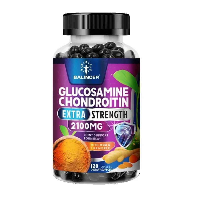 Glucosamine Chondroitin Capsules with Turmeric Root for Support Stress Relief Bone Joint & Immune Health Dietary Supplement — image 8