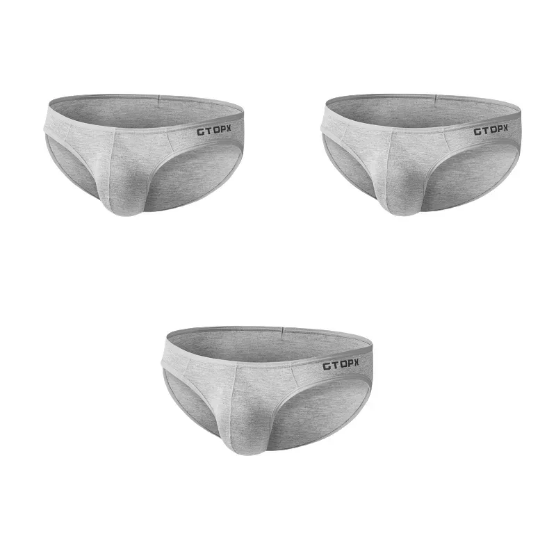 3Pack Mens Underpants Low Waist Briefs U Convex Bag Moisture-wicking Comfortable Sexy Mens Bikini 3256812265867383 — image 8