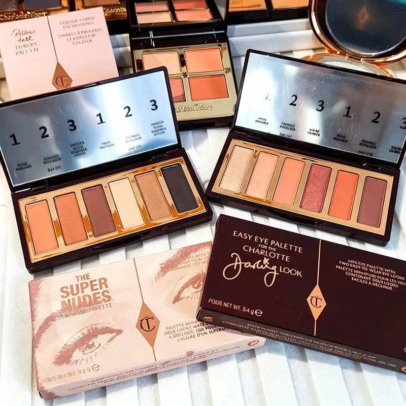 Σετ μακιγιάζ CT Highlighters Lip Blam 4 Color Eyeshadow Palette Lip Gloss Lip Blam Σετ μαξιλαριού Talk Φυσικά καλλυντικά μακράς διαρκείας