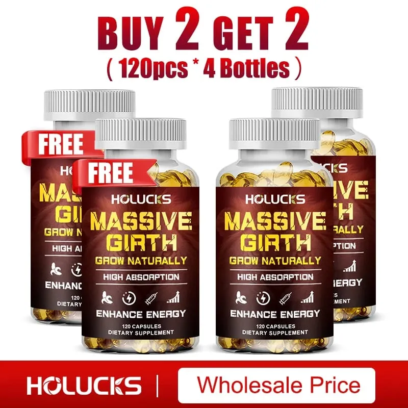 Massive Girth Capsules for Men Testosterone Booster Hormone Support Muscle Growth & Strength Size Enhancement Supplement — image 11