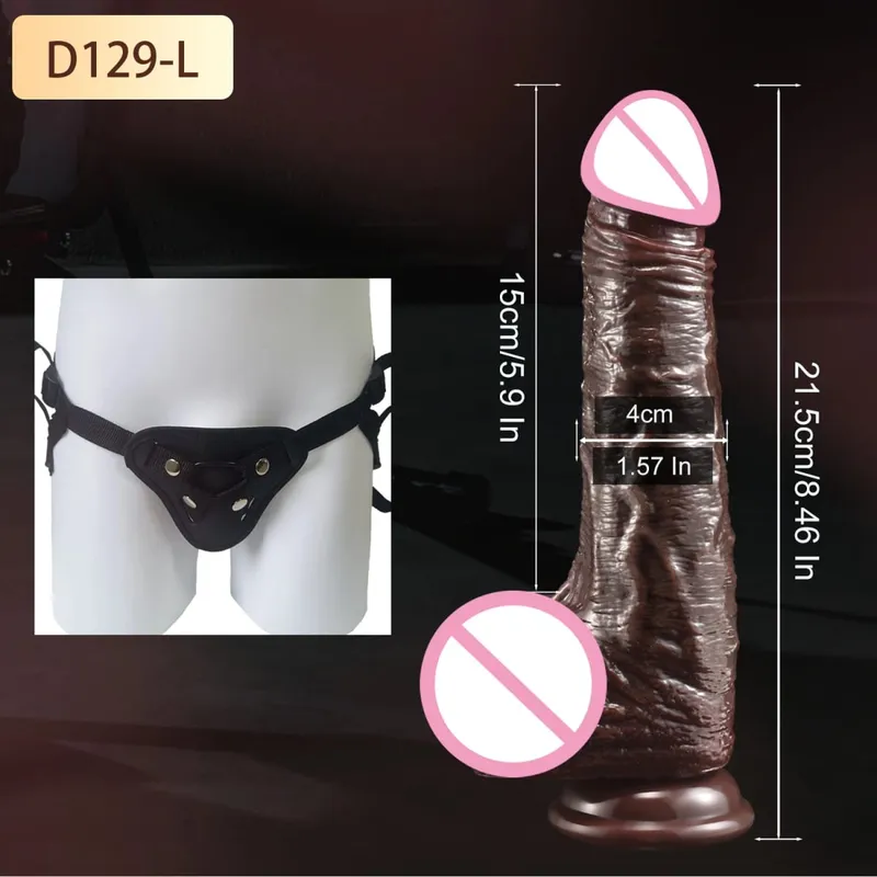 Strapon Big Penis Realistic Dildos Skin Sliding Foreskin Testicles Dildo Anal Vaginal Dick Plug Adult Sex Toys for Women