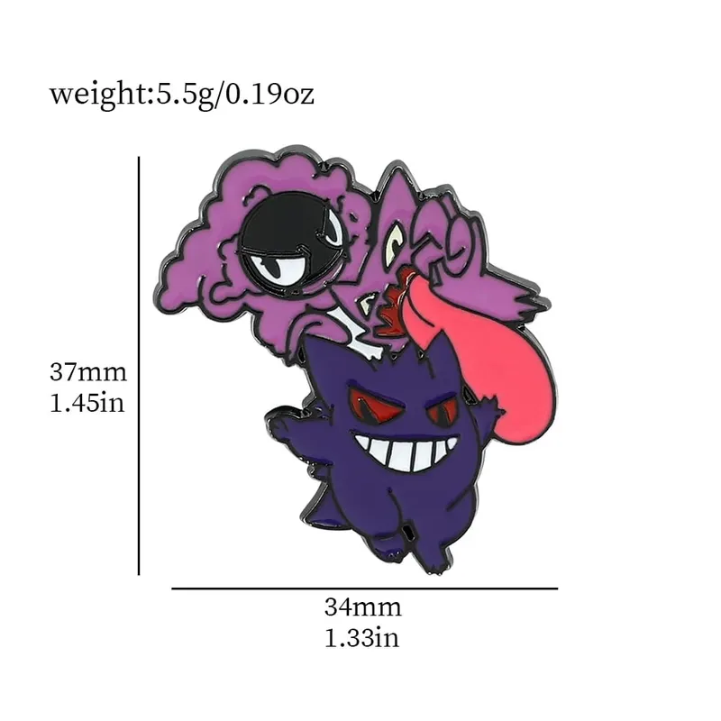 סיכות קריקטורה Gengar אנימה אמייל סיכות דש עבור אביזרי תרמיל אוסף אוסף סיכות תכשיטים — image 21