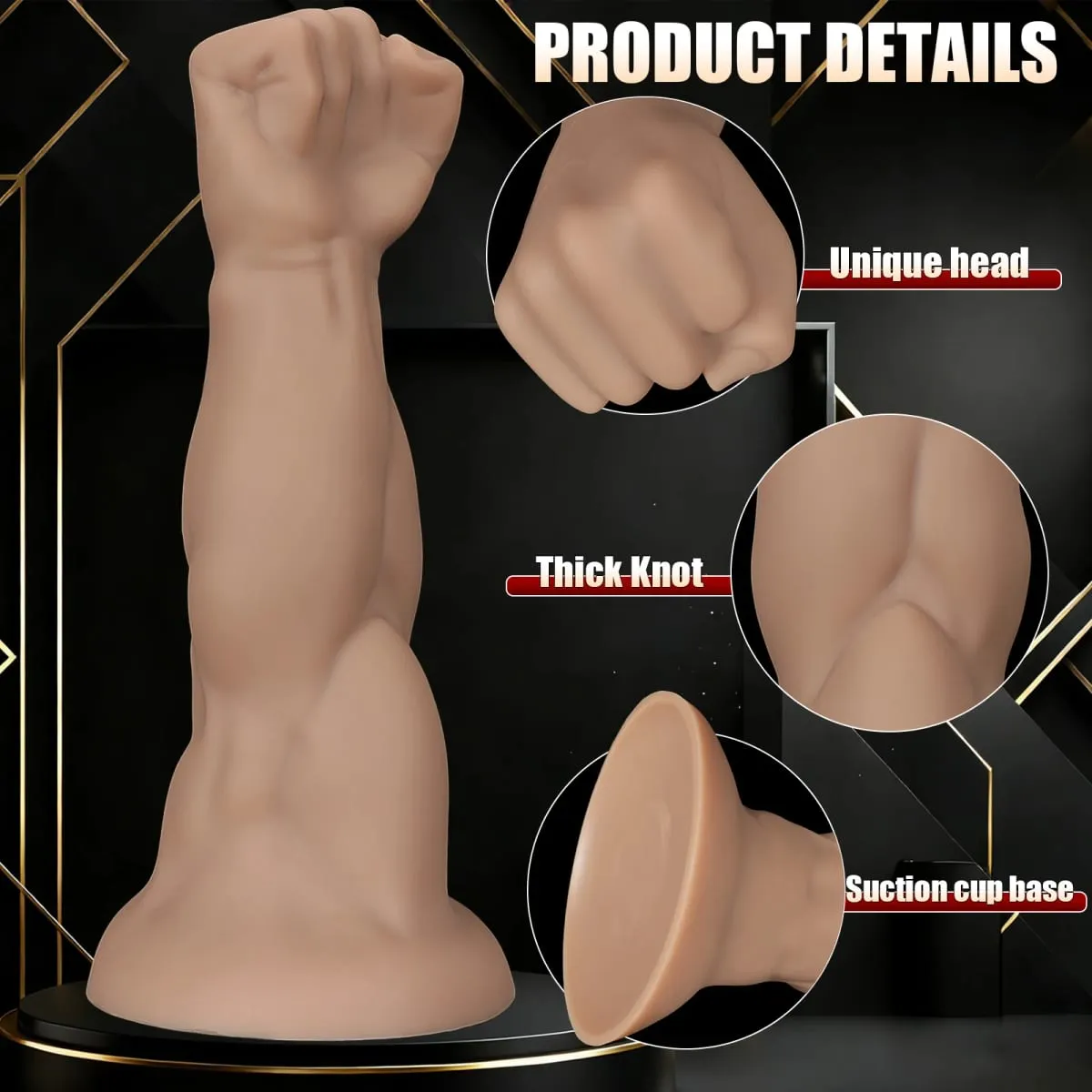 Consolador Anal con tapón de mano para adultos, dilatador de trasero Vaginal, estimulador profundo, expansor de ano, consolador grande masturbador, Juguetes sexuales anales para adultos — image 4