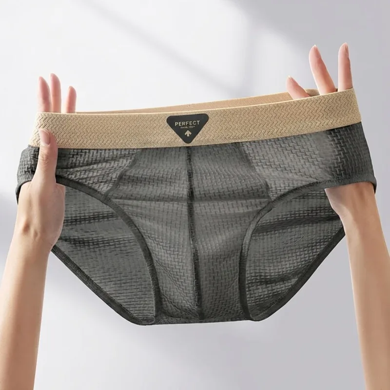 1Pcs Briefs Men Underwear Sexy Lingerie Male Panties Nylon Solid Underpants Breathable Cueca Causal Calcinha Wholesale Lots — image 22