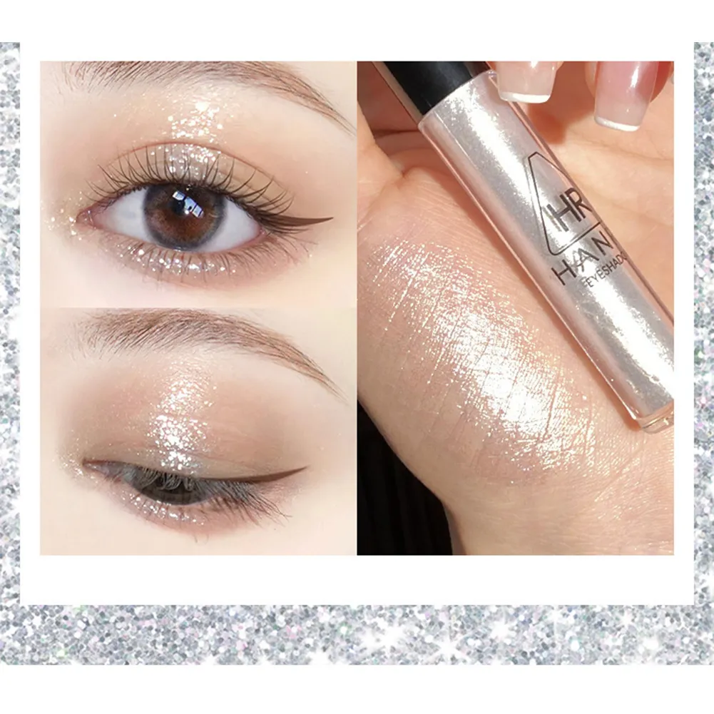 Pearlescent Fine Shimmering Eye Shadow Liquid Waterproof Eye Makeup Brightening Liquid Pearlized Eyeshadow Glitter — image 4