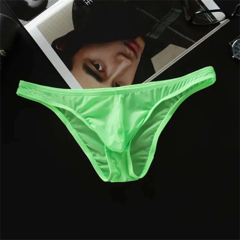 Seluar Dalam Samll Ais Sutera U Convex Baru 2026 Lelaki Seluar Dalam Pinggang Rendah Ultra Nipis Seluar Dalam Slip Bikini Lutsinar Saiz Besar M-XXL