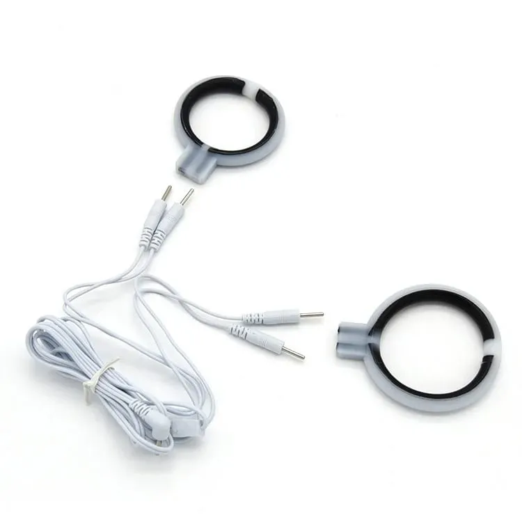 Electric Shock Penis Ring Penis Electro Stimulation Massage Cock Rings Medical Themed Toys For Men Adult Sex Product Accessories