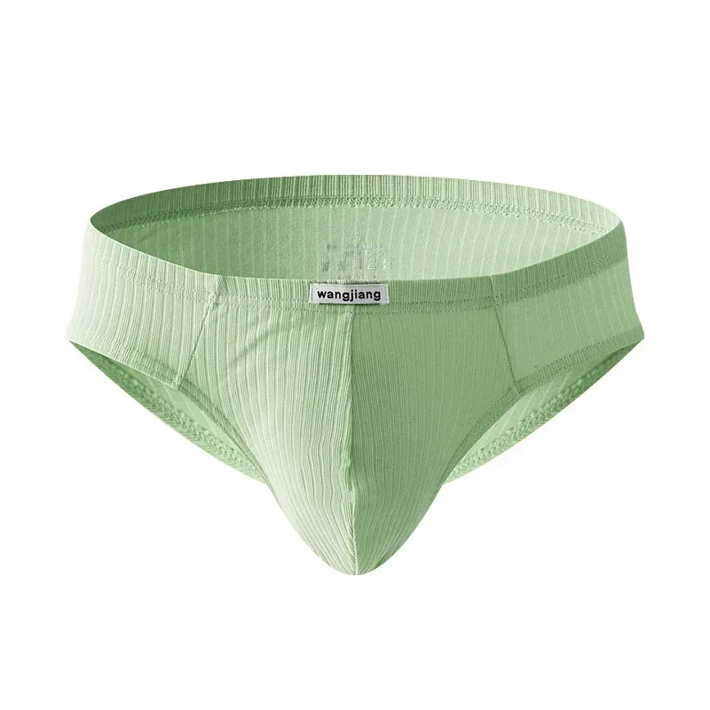Men's Ribbed Cotton Separate Pouch Briefs Breathable Low Rise Soft Stretch Underwear Panties 1PC — image 12