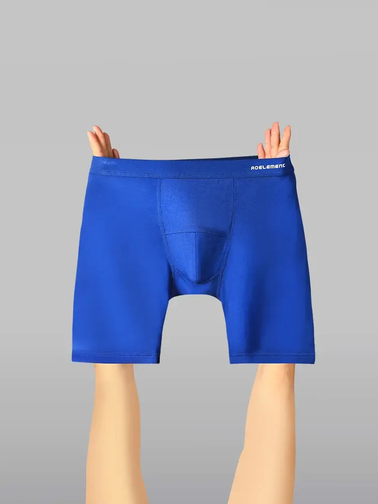 남성용 내마모성 다리 스포츠 스트레치 다리 속옷 파이브 쿼터 모달 복서 러닝 속건 복서 — image 11