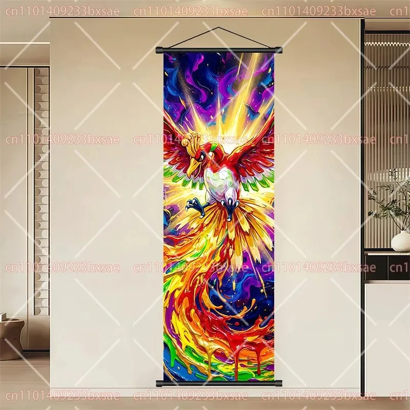 Pokémon Anime HD Scroll Painting Eevee Pikachu Suicune Charizard Mewtwo Διακόσμηση τοίχου με φόντο αφίσα Παιδικό δώρο — image 15