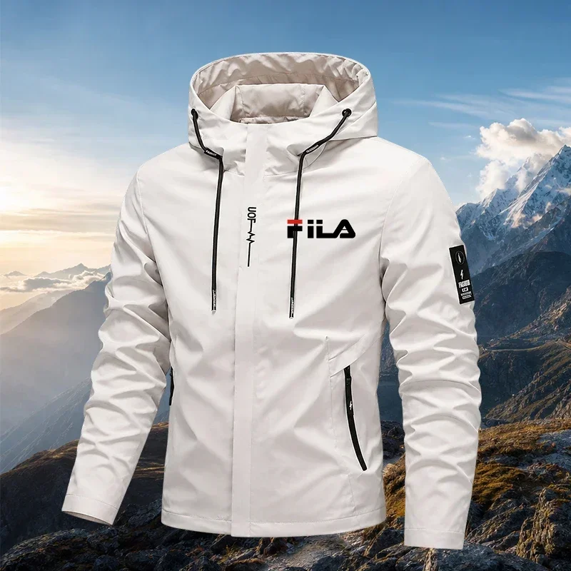 2026 Spring Autumn Men Women Black Hooded Windbreaker Lightweight Outdoor Jacket Windproof Coat Unisex Zipper Fashion Jackets — image 1