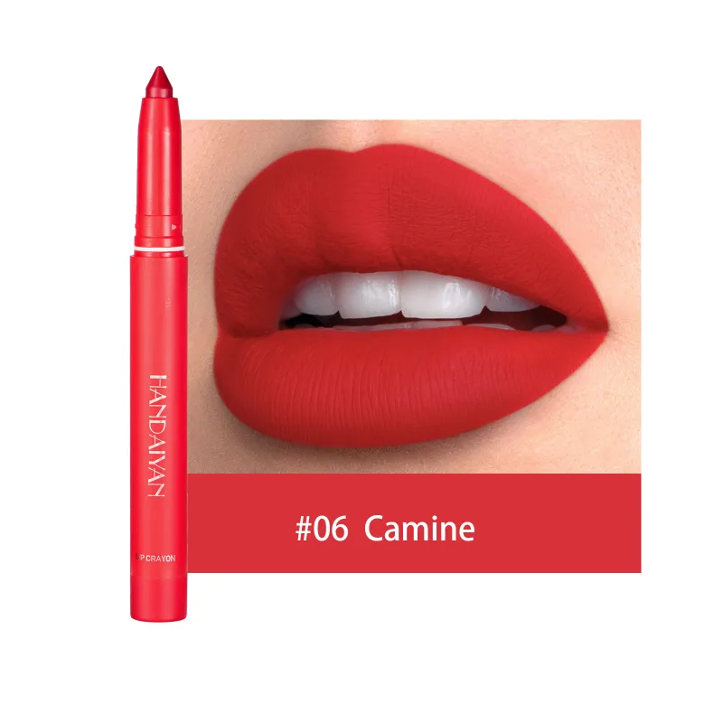 Waterproof Cherry Red Matte Lipstick Sexy Lipliner Pencil Plumping Stain Natural Nude Pink Lip Liner Outline Lips Contour Makeup — image 7