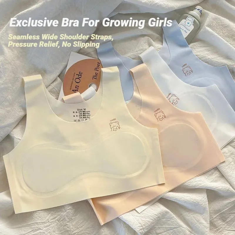 Εσώρουχα 3 τεμάχια Teenagers Comfortable Breathable Simple Training Best Soft Elastic Skin Friendly εσώρουχα για κορίτσια Χωρίς ατσάλινο δαχτυλίδι