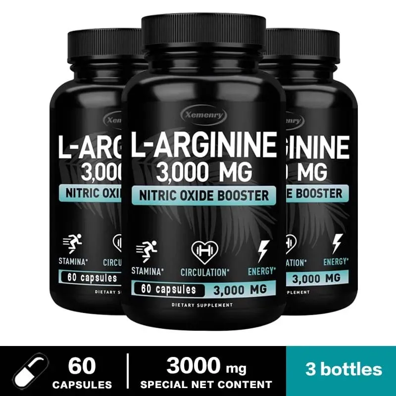 Κάψουλες L-Arginine 3000mg - Ενισχυτικά μονοξειδίου του αζώτου - Βελτίωση της απόδοσης της ενεργειακής αντοχής Δόμηση μυϊκής μάζας — image 10