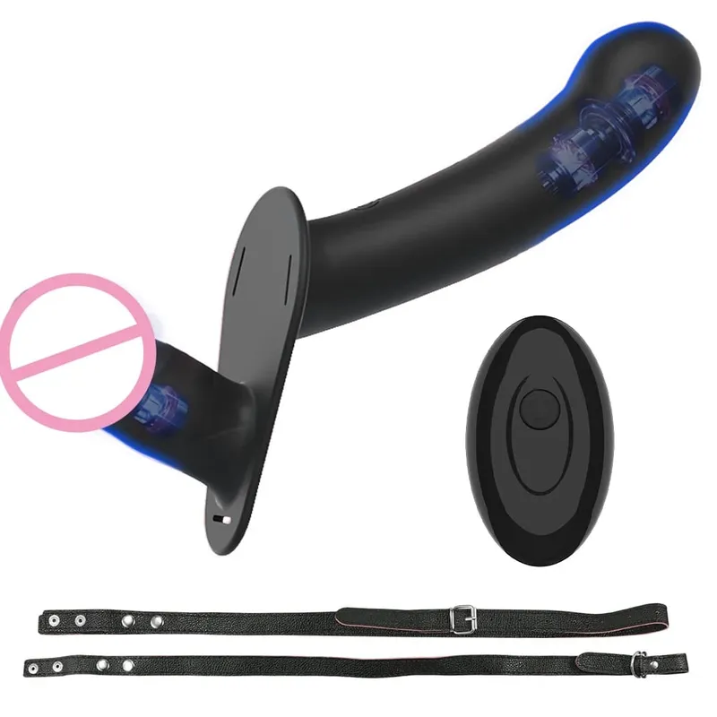 Strap-on Dildo Vibrator Vaginal Masturbatoion Clitoris Stimulator Wearable Double Head 10 Vibration Sex Toys for Couple Lesbian — image 9