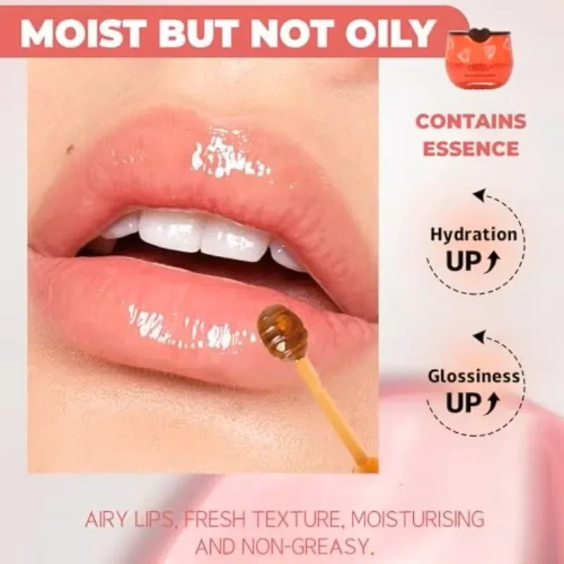5,5 g Lip Sleep Mask Night Sleep Maintenance Ενυδατικό Lip Gloss Bleach Cream Θρεπτική Περιποίηση χειλιών Φράουλα Μέλι — image 6