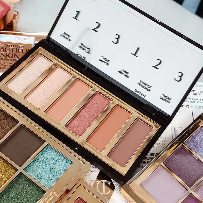 CT Latest Style Multi-color Eyeshadow Palette 6 Color Eye Shadow Cream Love Heart Powder Blusher Lasting Easy to Color Cosmetics