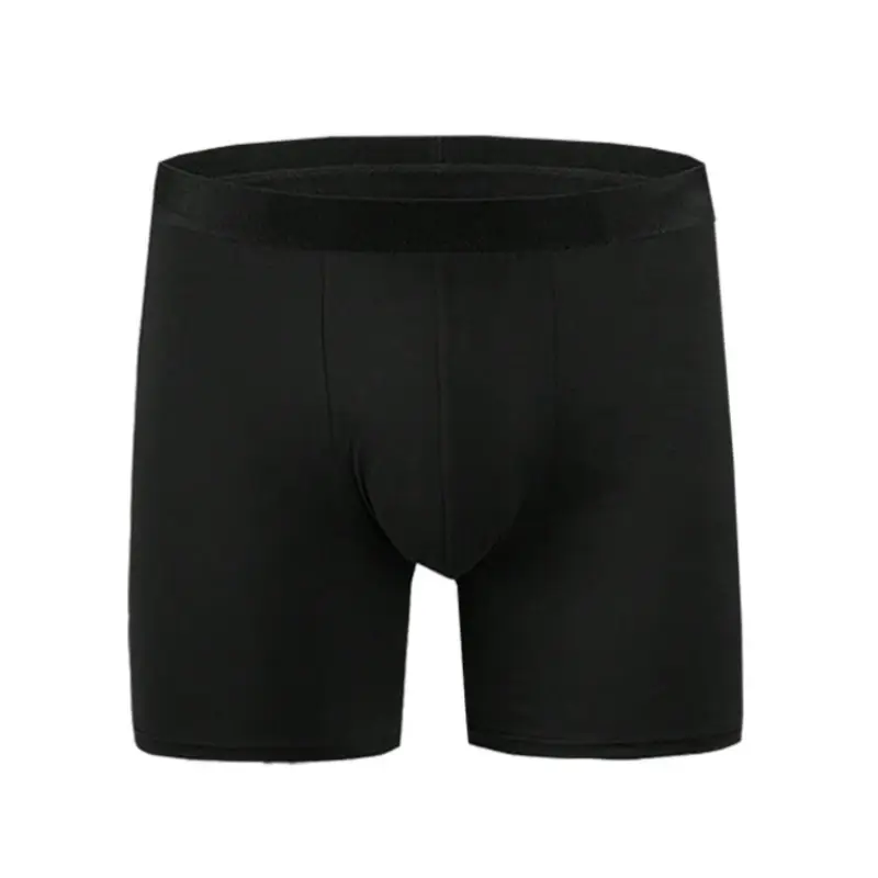 Men's Long Leg Boxer Briefs - Anti-Chafing, Breathable Modal Underwear, Quick-Dry Sports Compression Shorts for Running & Workou