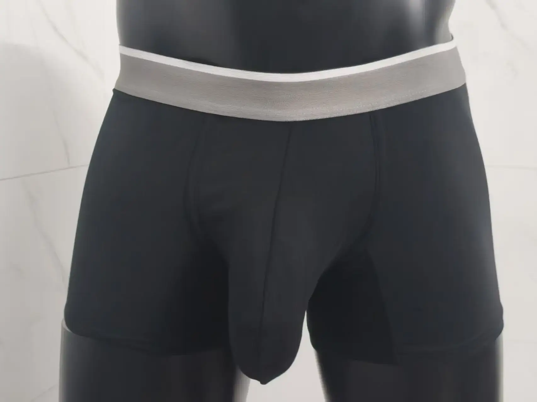 Sexy 18CM Big Pouch Separate Underwear Men's Modal Solid Mid Waist Short Boxers Breathable Separate Bugle Enhance Underpant — image 6