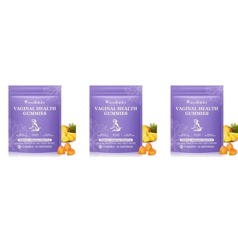 Acentiallabs Vaginal Health Gummies με Bacillus Coagulans και βιταμίνη C Υποστηρίζει την άμυνα του ανοσοποιητικού και το PH Balance 60 Gummies