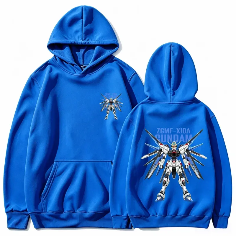 Gundam Hoodie Mecha Roboter Anime ZGMF Mobile Suit Streetwear Ästhetische Vintage Schwarz Übergroße Casual Sport Sweatshirts — image 7