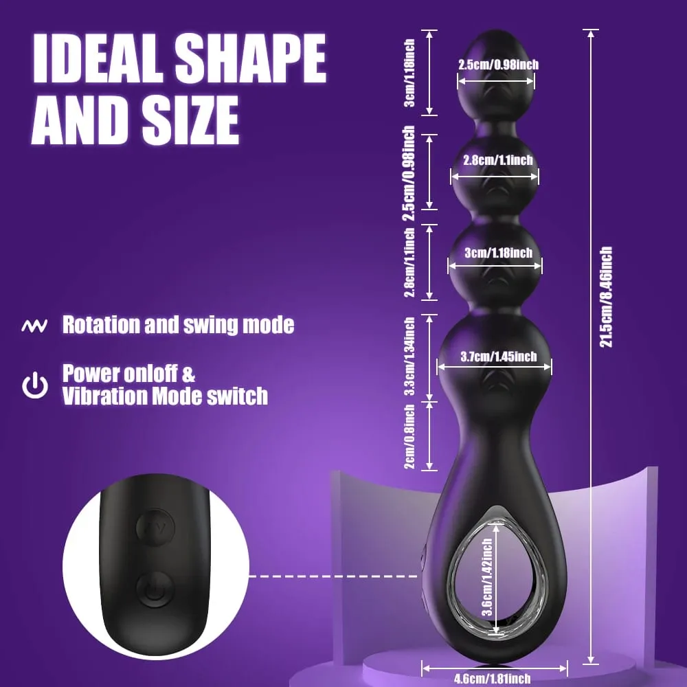 360° Rotating Anal Vibrator for Men Prostate Massager Butt Plug Anal Balls Adult Male Gay Masturbator Toy Sex Toys for Adult — image 4