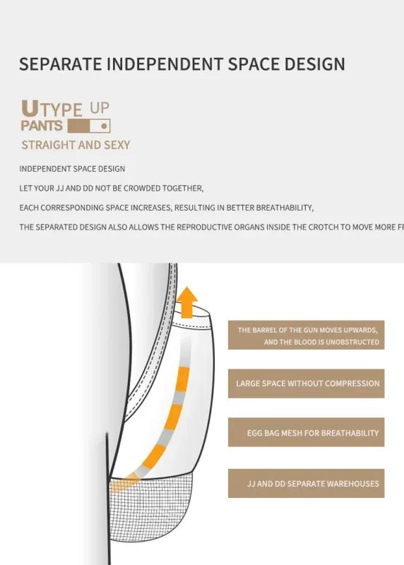 Bullet Separation Panties Men's Sexy U-Convex Briefs Vein Ice Silk Scrotal Rim Sperm Cord Shorts Varicose Heads — image 10