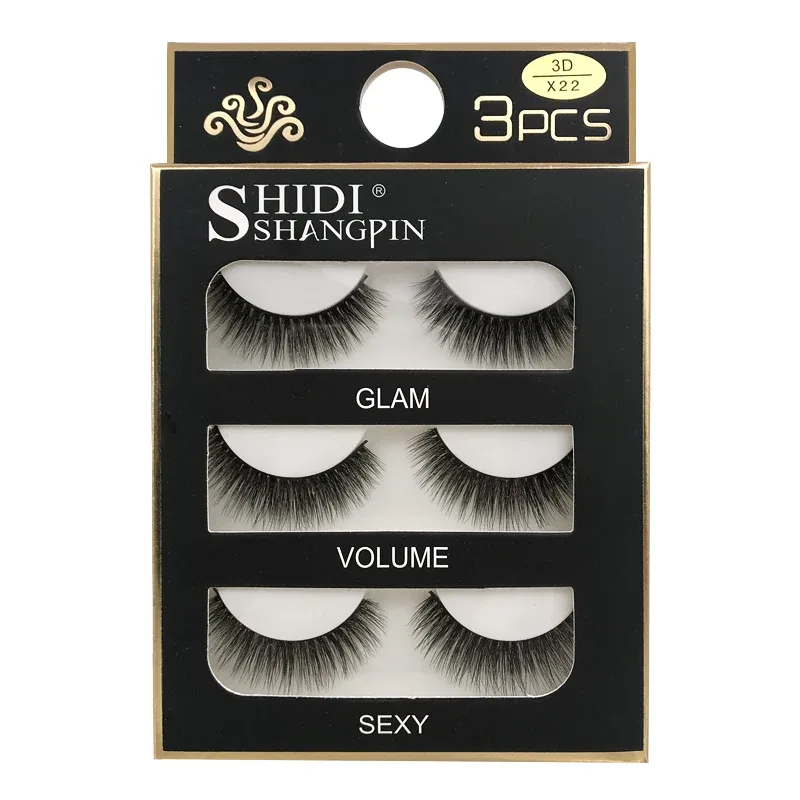 Faux Cils 3 זוגות ריסים מלאכותיים טבעיים ארוכים 3D מינק ריסי מינק רכים רכים מלוכלכים בעבודת יד ריסים מזויפים כלי איפור עיניים Maquiagem — image 15