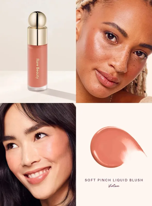 Rare Beauty Melting Cream Blush Makeup Matte Pearlescent Texture Glitter Blush Highlighter Bright Nourish Moisturize Lip Gloss — image 19