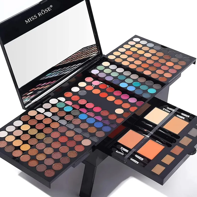 180 Έγχρωμη θήκη για πιάνο Eye Shadow Powder Blusher Σετ πλάκα μακιγιάζ Πολυλειτουργικό κουτί μακιγιάζ Δώρο ανθεκτικό και φορητό — image 2