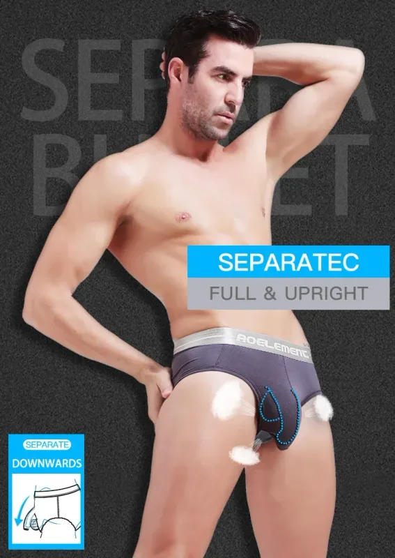 1pc Modal capsule lift U convex men's underwear bullet separate ice silk capsule pouch briefs — image 8