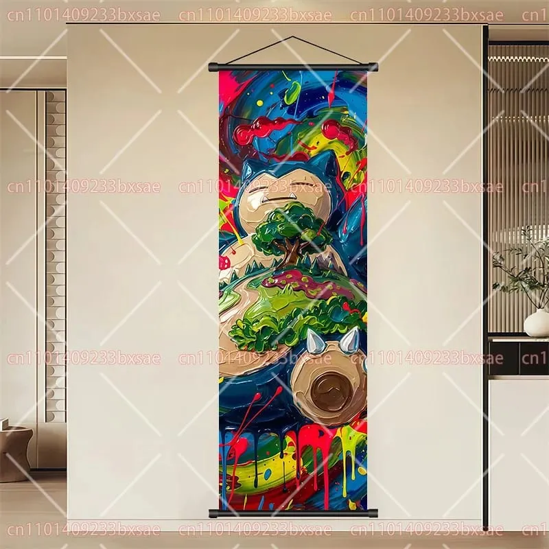Pokémon Anime HD Scroll Painting Eevee Pikachu Suicune Charizard Mewtwo Διακόσμηση τοίχου με φόντο αφίσα Παιδικό δώρο — image 10