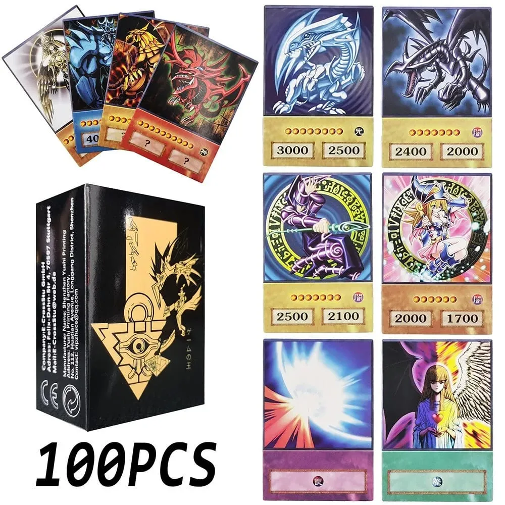 100 ΤΕΜ/ΚΟΥΤΙ Yu-Gi-Oh! Dueling 63*88 mm Monsters Blue-Eyes White Dragon Cards E-HERO Yugioh Exodia GX Classical Card — image 2