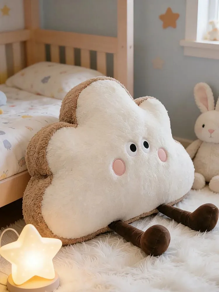 35~65 εκ. Toast Cloud Λούτρινο Μαξιλάρι Kawaii Humanoid Decor Στήριγμα μαξιλαριού πλάτης καρέκλας καναπέ από βελούδινο δώρο — image 10