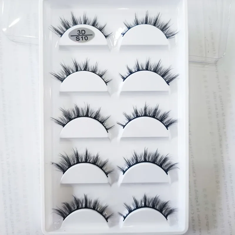 Natural 3D Mink False Eyelashes Soft Wispy Fluffy Eye Faux Lashes Make Up Eyelash Beauty Cat Cilios 5 Pairs 15 Styles — image 12