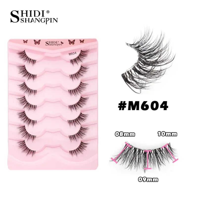Half Lashes Cat Eye Lashes 3D Natural Finged End Eye Elong Lashes Fox Eye Lashes Faux Mink Lashes Μακιγιάζ — image 22