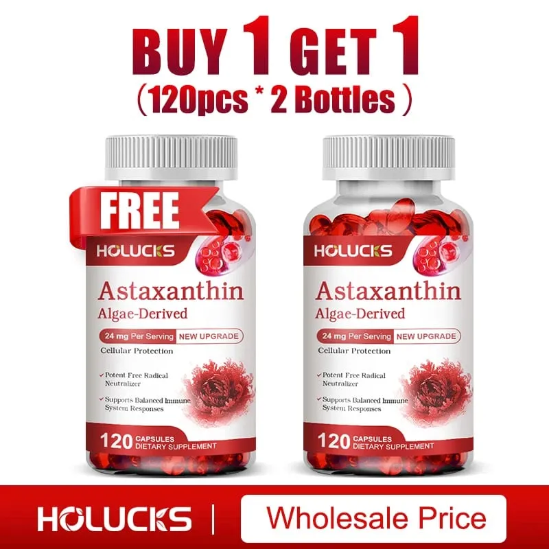 Astaxanthin Capsules with Algae Extract & Antioxidants Support Eye Health Joint Comfort & Immune Balance