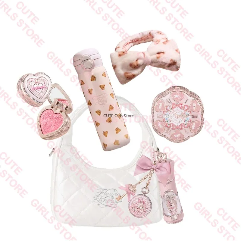Σετ μακιγιάζ Flower Knows Bunny Garden Collection 6 χρωμάτων παλέτα σκιών ματιών ανάγλυφο Blusher Shine Κιτ κραγιόν Maquiagem