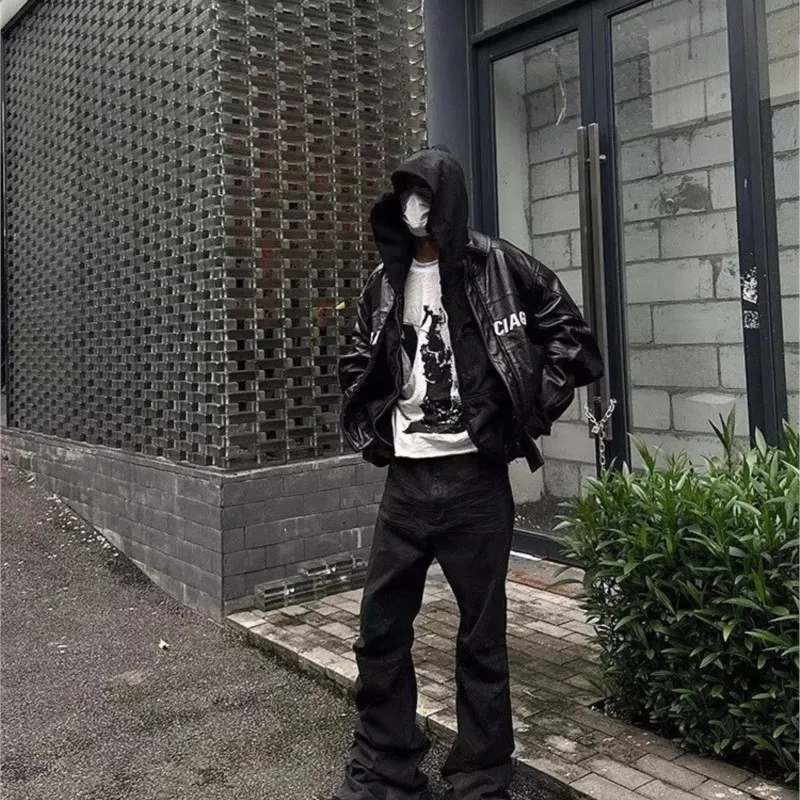Y2K Washed Jeans Gothic Vintage Micro Flared με μεσαία μέση με φερμουάρ Παντελόνι Γυναικεία Ανδρικά ρούχα Streetwear Υψηλής ποιότητας design Sense παντελόνι — image 6