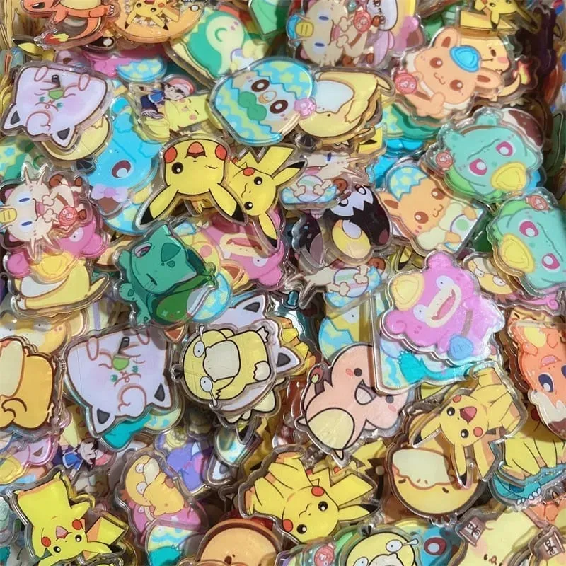 Pokemon Acrylic DIY Patch Kawaii Pendant Ειδικού σχήματος κοπής Anime Cartoon διπλής όψης Υλικό φουρκέτας μπρελόκ εκτύπωσης — image 4
