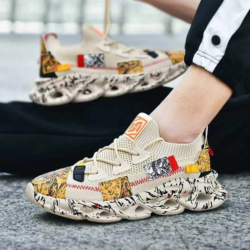 Men's Casual Sneakers Breathable Luxury Trainer Race Shoes Fashion Loafers Running Shoes for Male — image 2