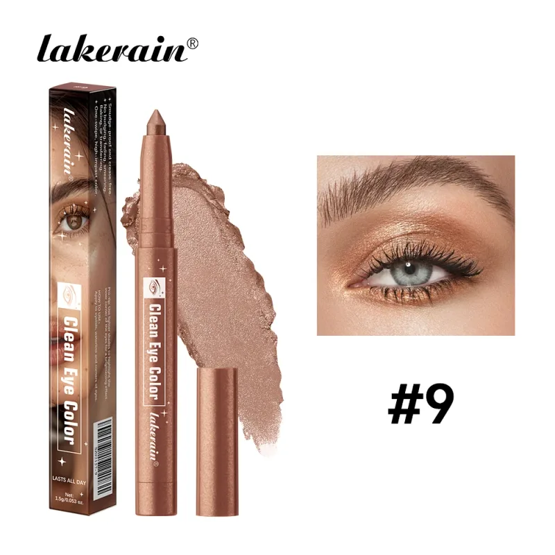 12Colors Metallic Eyeshadow Pencil Glitter Silkworm Liner Pen Highlighter μακράς διάρκειας Χρυσό Μπλε Κρέμα Μακιγιάζ για σκιές ματιών Stick