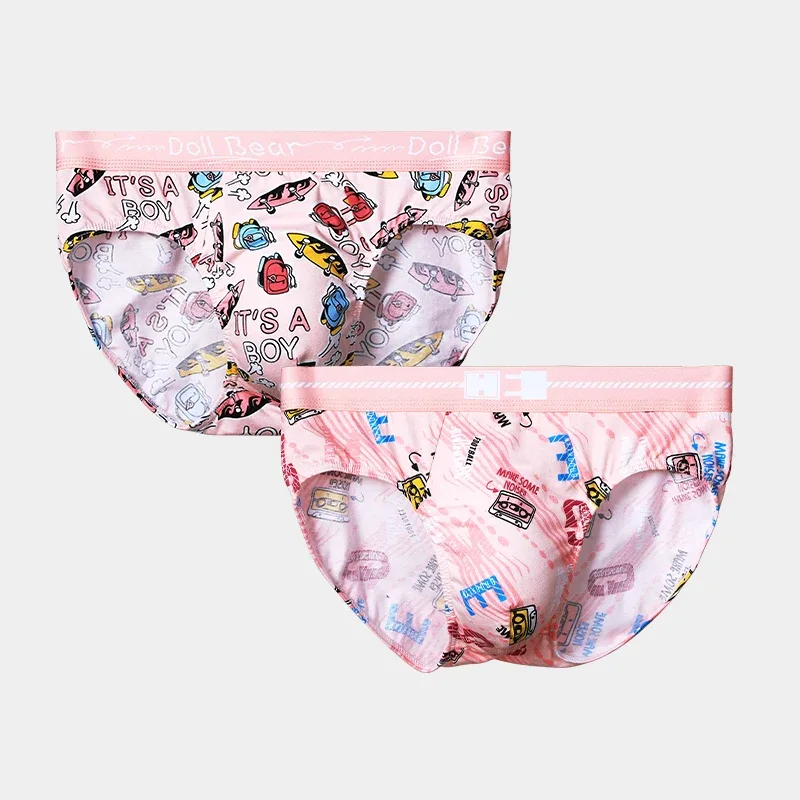 1pcMen's cotton antibacterial underwear men's briefs cotton comfortable personality print breathable boys sports underpants head — image 5