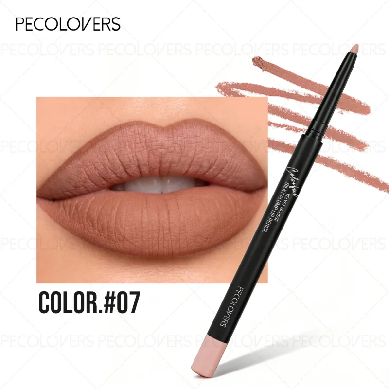 Ματ Lip Liner Φυσικό στυλό κραγιόν για όλους τους τύπους φωτός Ακριβής καθορισμός γραμμών χειλιών γυμνό ροζ μπεζ κόκκινο τόνους καθημερινό μακιγιάζ