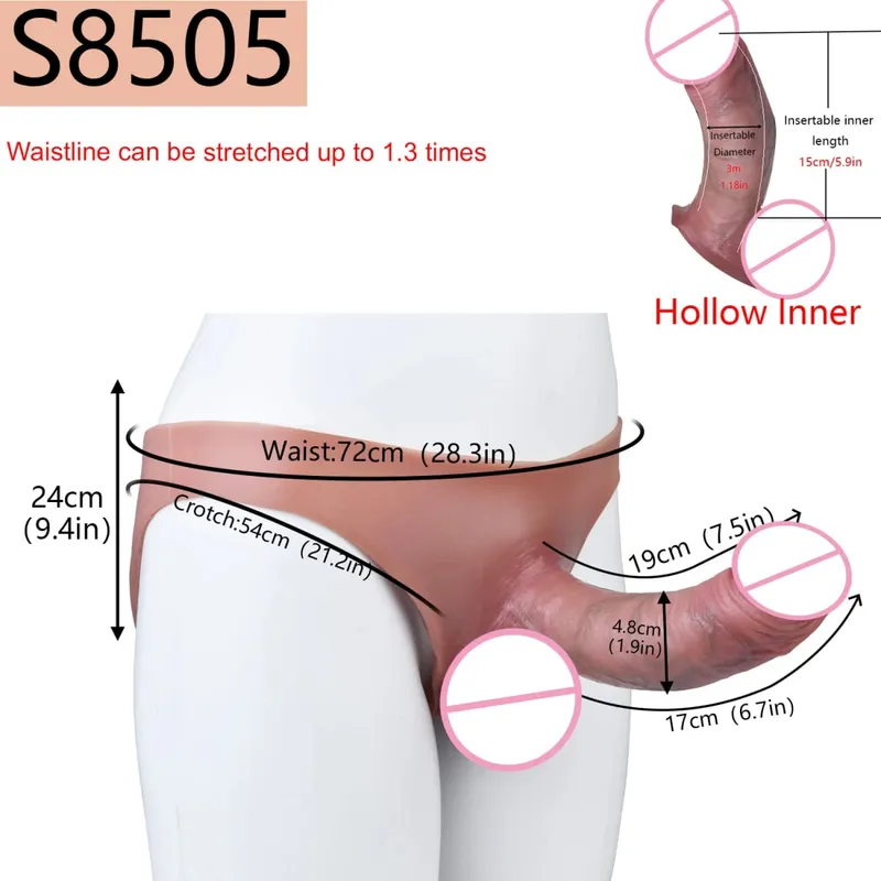 Big Knot Hollow Dildo Pants Adult Men Strap-On Penis Sleeve насадка на член Underwear For Couples Sex Pleasure Erotic Goods — image 17
