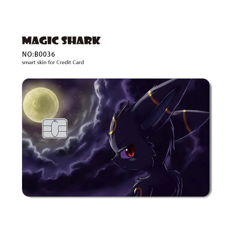 Maigc Shark Cute Pokemons Mewtwo Eevee Pikachu Gengar Sticker Film Cover for Debit Credit Card No Fade — image 25