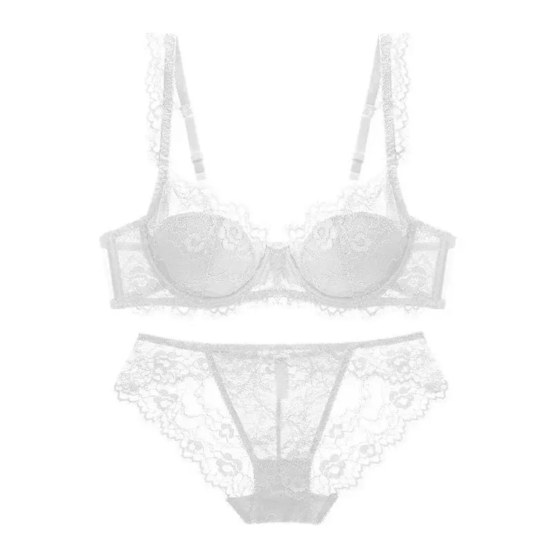 Σετ εσώρουχα με ελαφριά γραμμή βλεφαρίδων Lace Thin Cup σουτιέν και εσώρουχα με Push Up απαλά άνετα αναπνεύσιμα σέξι γυναικεία εσώρουχα — image 5