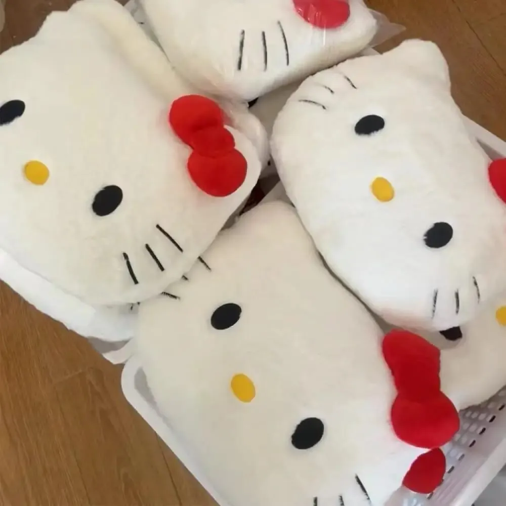 Anime Sanrio Hello Kitty Cute Cartoon Head βελούδινο καναπέ μαξιλαριού Μαξιλάρι αυτοκινήτου Μαξιλάρι για ύπνο Μαξιλάρι για γενέθλια Δώρα για κορίτσι — image 5