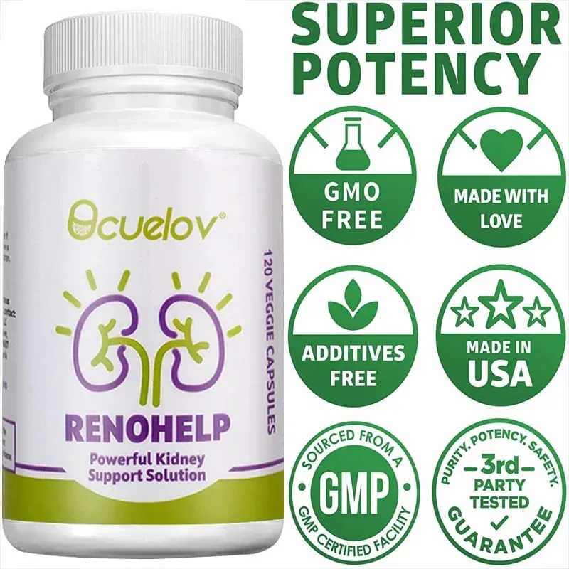 Bcuelov All Natural Kidney Support Supplement Promotes Healthy Kidney Function Creatinine Levels and Glomerular Filtration